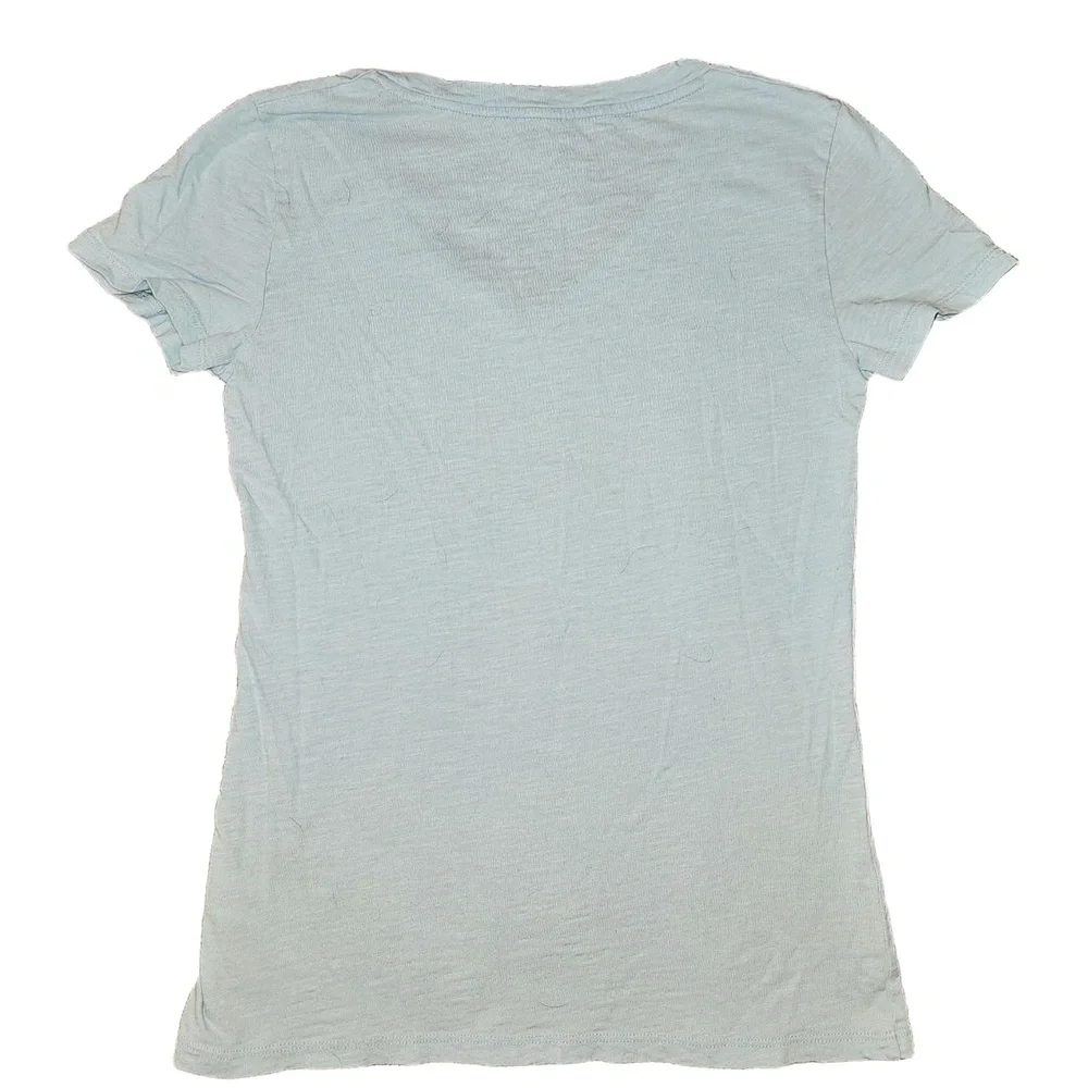 UNIVERSAL THREAD Light Blue Vneck Short Sleeve‎ Casual T-Shirt Womens XS